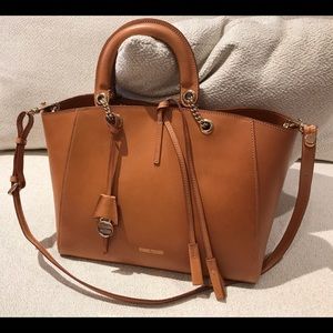 Dooney & Bourke Alto Leather Satchel—Natural